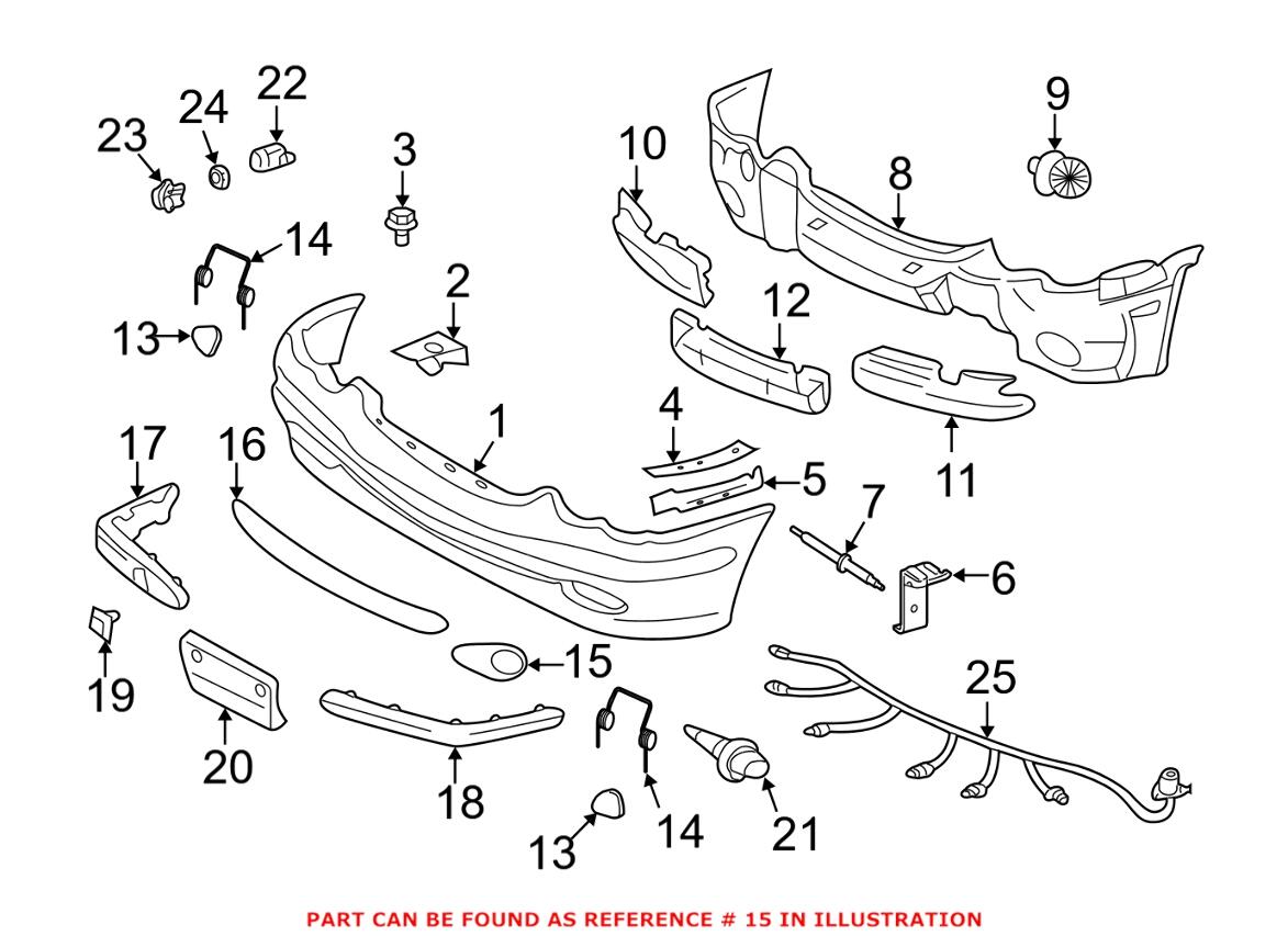 Mercedes Foglight Grille - Front Driver Side 2038850523